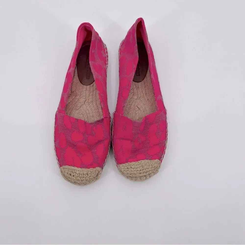Juicy Couture Flats Canvas Espadrille Neon Pink Size 6
